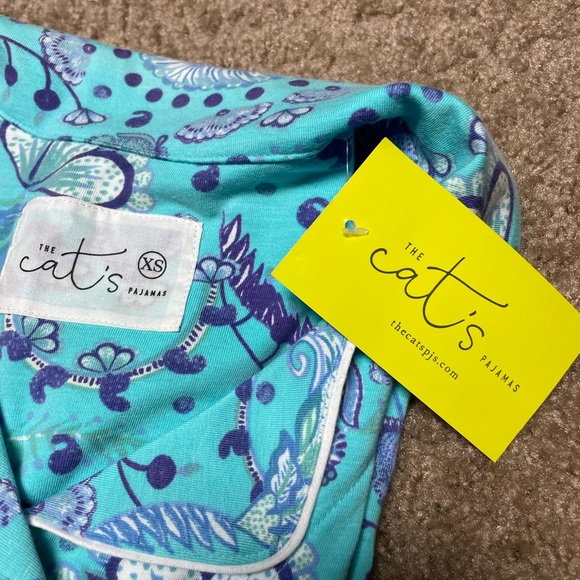 THE CATS PAJAMAS SHORT SLEEVE STELLA PIMA KNIT PAJAMA SET. SIZE XS. NWT. - Picture 12 of 16